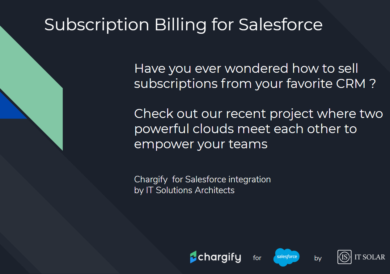 Subscription & Billing mngmt to Salesforce platform integration